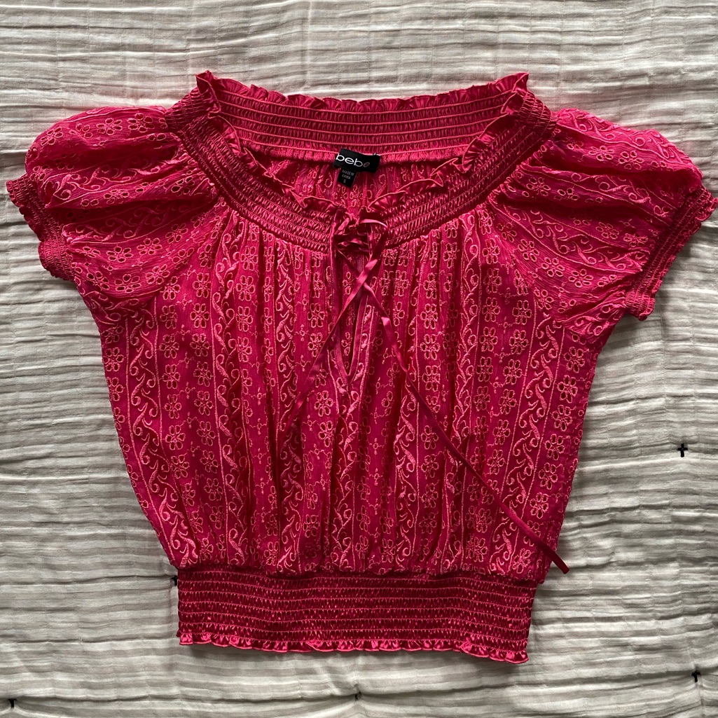 Bebe Pinklace Crop Top